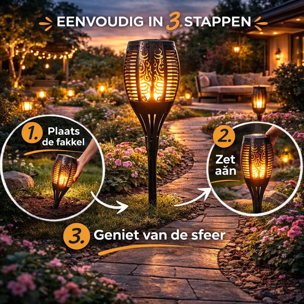 Solar sfeerfakkel 1,2 of 4 stuks